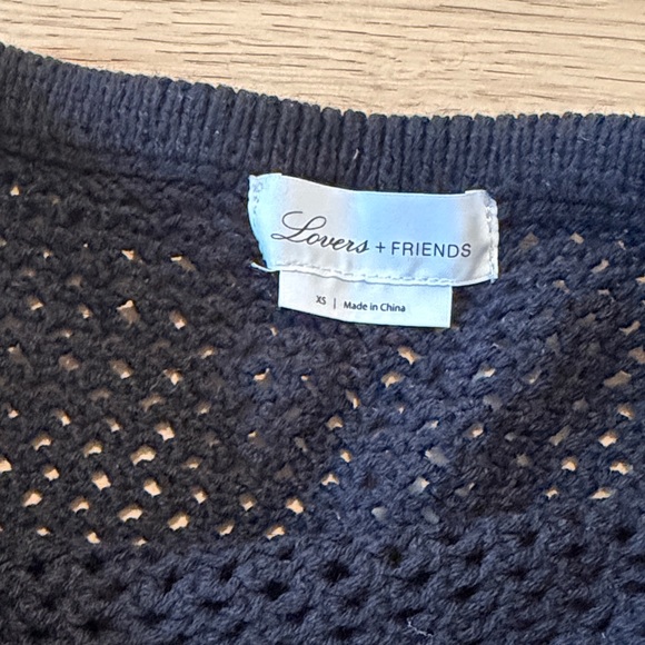 New revolve Lovers + friends Black Crochet Fringe Skirt - Picture 2 of 3